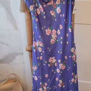 Altar'd State Womens S Midi/Maxi Slipe Dress Cowl Neck & Adjustable Straps NWT